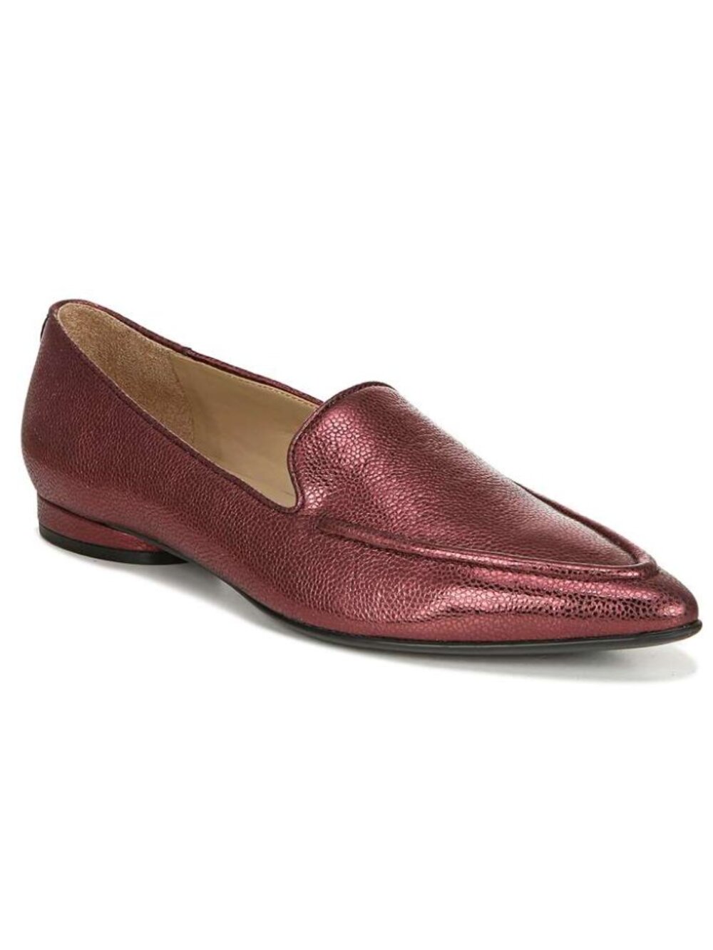 Women Haines Metallic cranberry pointed-toe loafers by Naturalizer. sz 7,5  NWOT